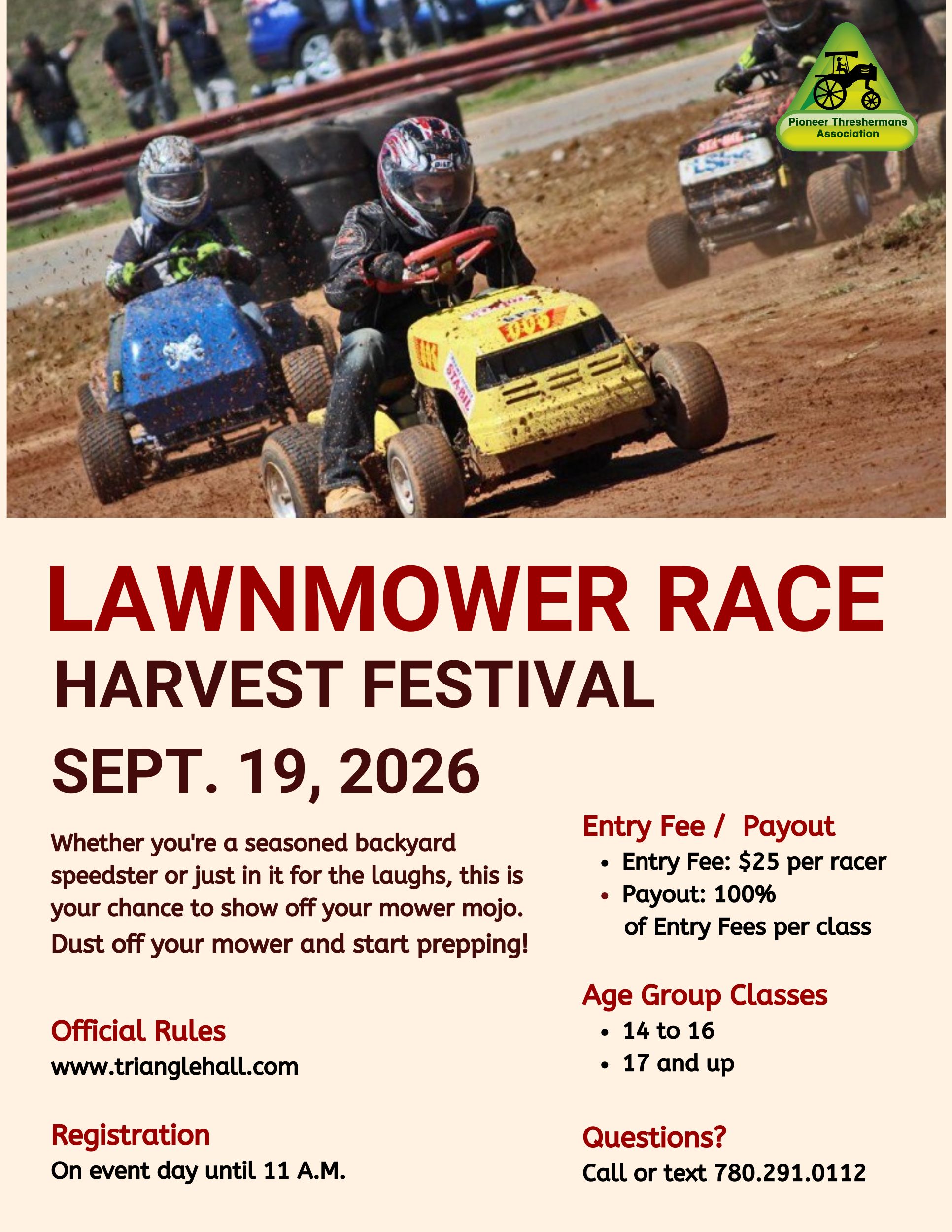 Lawnmower race 2026 poster